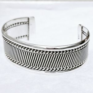 Silpada Very Rare Sterling Silver Wide Cuff Vintage Bracelet B0524 *FIRM*